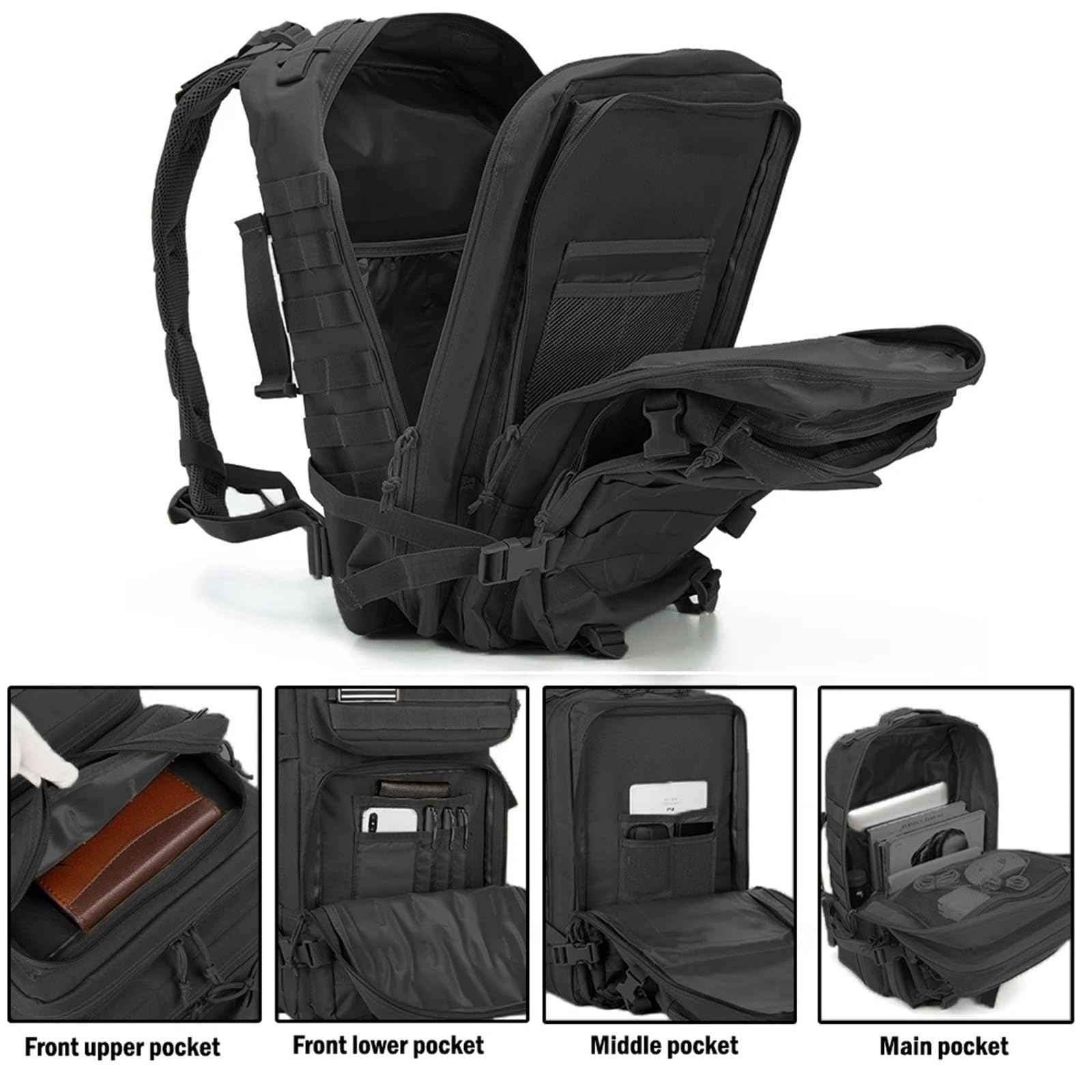 Torby do nurkowania Plecaki taktyczne męskie torby podróżne survival outdoor plecak szturmowy plecak piesze wycieczki trekking torba myśliwska