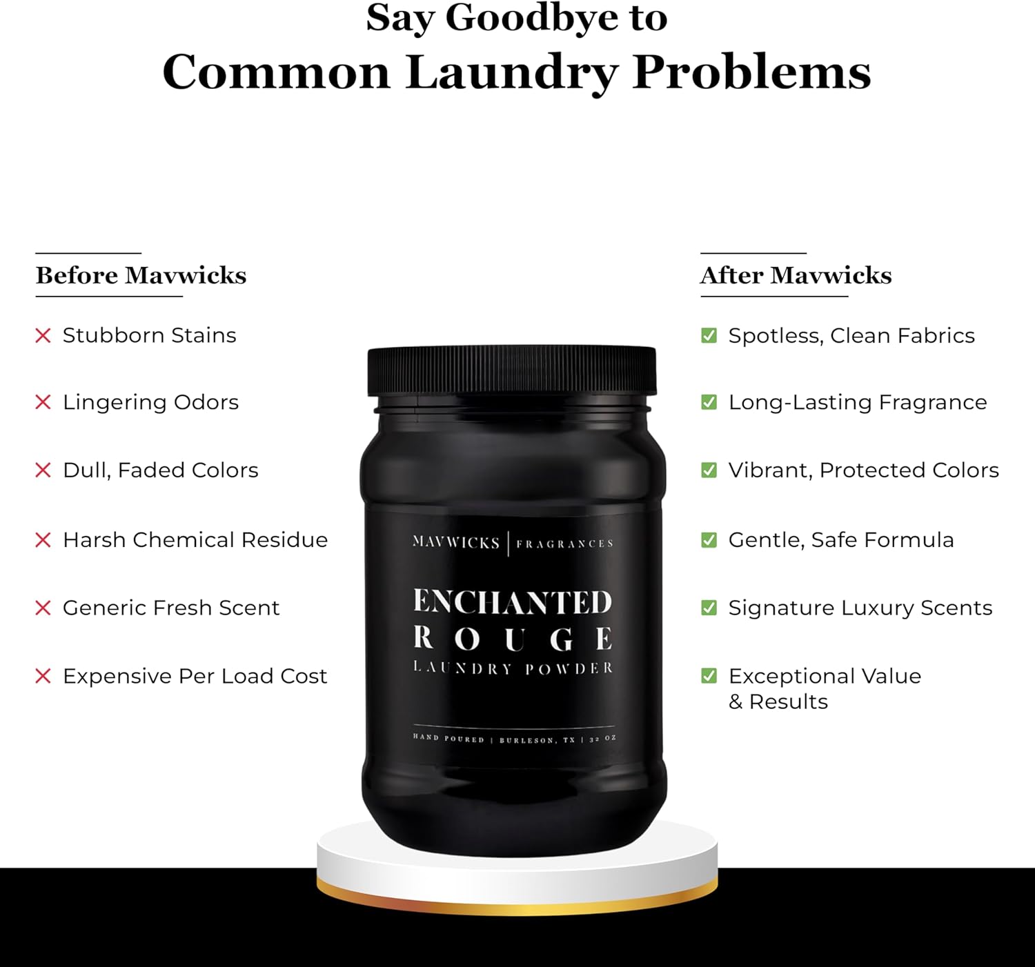 Luxury Laundry Detergent Powder (Enchanted Rouge) 32 Oz – Concentrated for Tough Stains and Odors, For All Washing machine types – Gentle on Fabrics - Image 3