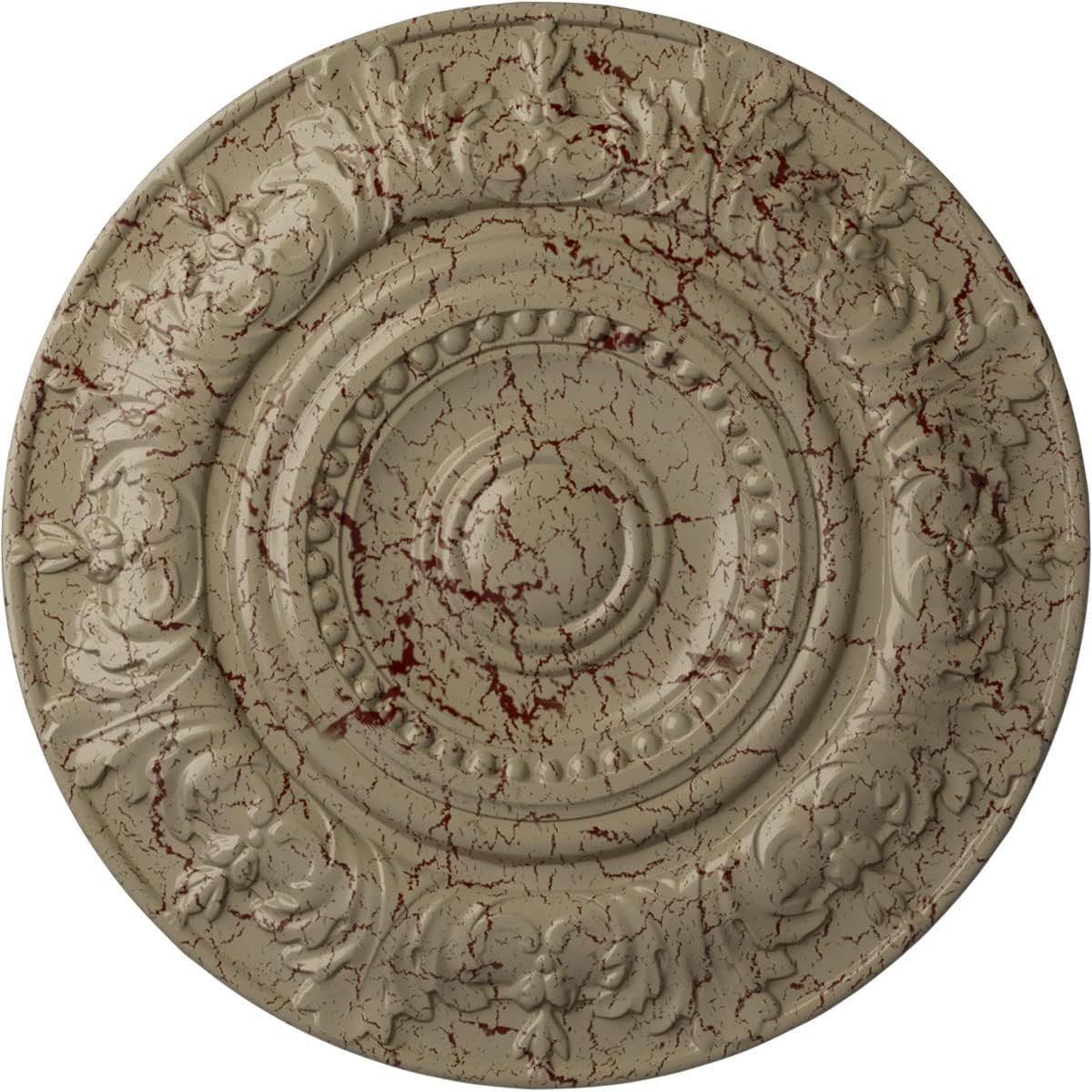 Ekena Millwork CM20BXGDC Biddix Ceiling Medallion, 20 7/8 OD x 1 1/4 P, Gobi Desert Crackle