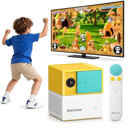 Blackview PlayPop 8 AI Active Play System for Kids & Families, Motion Gaming Console for TV, Controller-Free Fun for Parties & Game Nights, 26 Games, New Games Monthly, 3-Day Free Trial, $39.50/Year