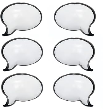 Speech Bubble Foil Balloon/Comic Style Dialog Box Balloon for Party Photo Props/DIY Messages/Birthday Parties/Fun Events/Photo Booths & Social Media Props