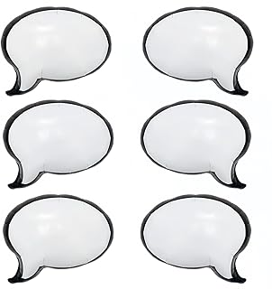 Speech Bubble Foil Balloon/Comic Style Dialog Box Balloon for Party Photo Props/DIY Messages/Birthday Parties/Fun Events/Photo Booths & Social Media Props