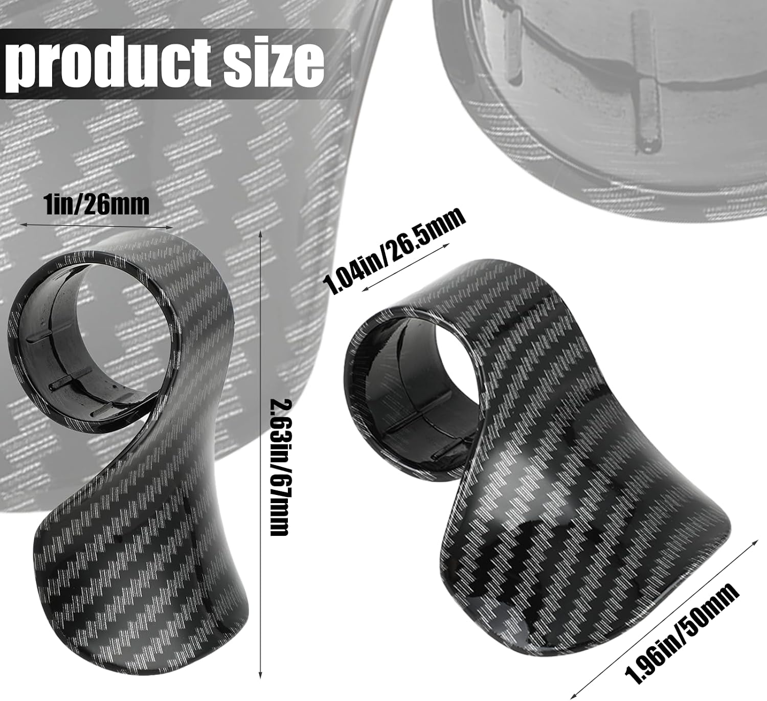 2 PCS Motorcycle Cruise Control, Throttle Mounted Motorcycle Cruise Assist Handrest Wrist Hand Control Grips Accelerator Assist Universal for Most Motorcycles, Scooters (Carbon Fiber Black)