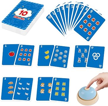 Kasfalci Math Learning Toys - Card Games, Board Games & Flash Cards for Kids, Addition & Subtraction, Family Travel Fun, Classroom Must Haves