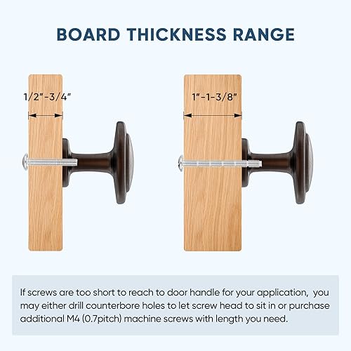 Miniatura 5 de TICONN Perillas redondas para cajones de 1-14 pulgadas de diámetro, accesorios para gabinete de cocina con tornillos de montaje (acabado de bronce