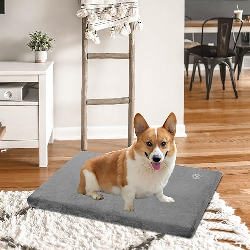 Vista 6 de EMPSIGN Tapete de cama para perro con estilo reversible (fresco y cálido), forro resistente al agua, funda extraíble lavable a máquina, soporte