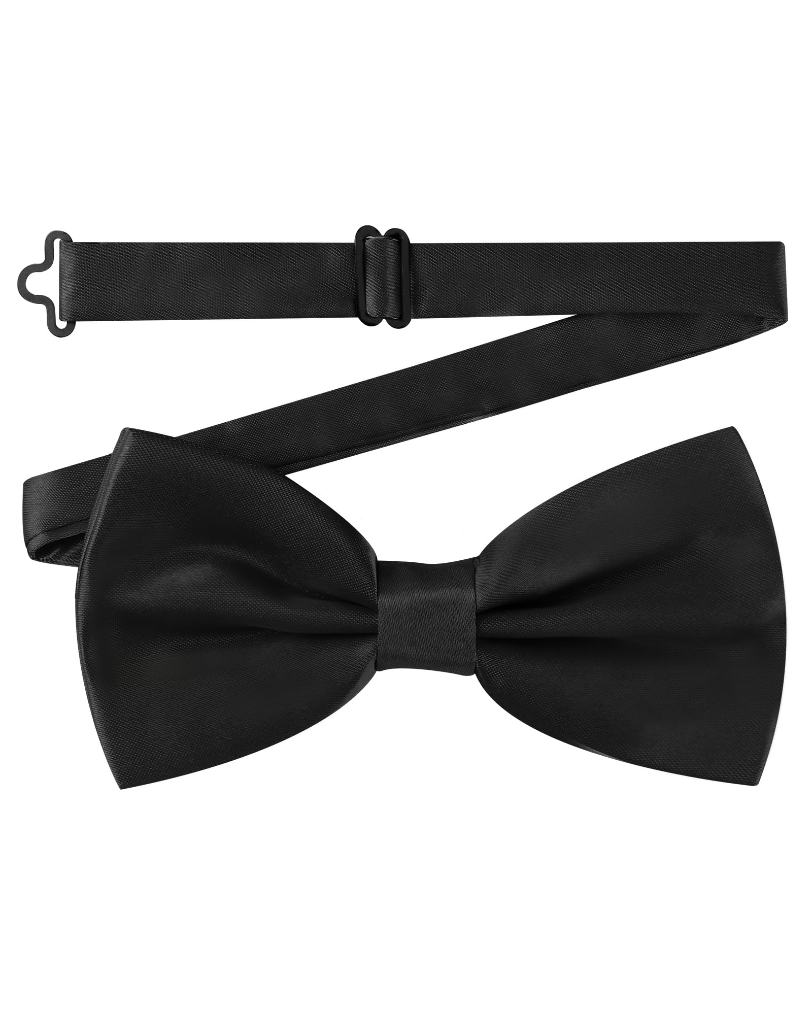 Men's Pre Tied Bow Ties for Wedding Party Fancy Plain Adjustable Bowties Necktie