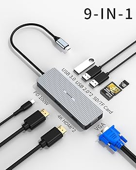 Amazon | OBERSTER 9イン1 トリプルディスプレイ USB C