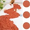3 PCS Burnt Orange Table Runner,90x300cm Cheesecloth Table Runners,Romantic Sheer Tablerunner,10FT Gauze Boho Table Runner,Rustic Cheese Cloth Table Runner for Wedding Party Bridal Shower Table