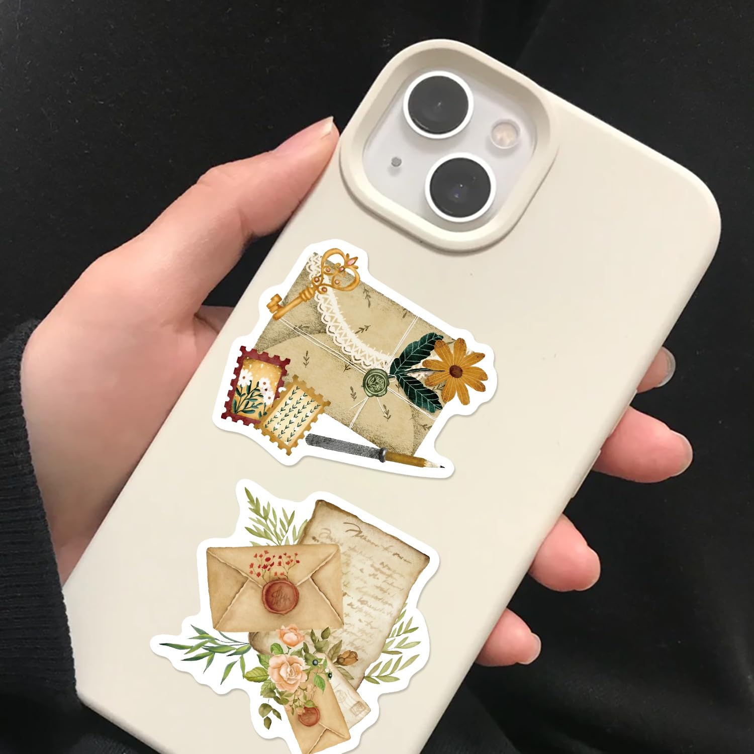 Autocollant Vintage Lot De 50 Autocollants Botaniques Rétro Esthétiques Avec Motif Floral, Parfaits Pour Journaux, Scrapbooking, Ordinateurs Portables Autocollant Kindle