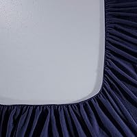 Vista 4 de Softan - Juego de sábanas de forro polar de microfibra supersuave, 3 piezas, de cuidado fácil, transpirable con para colchón alto de 15 pulgadas