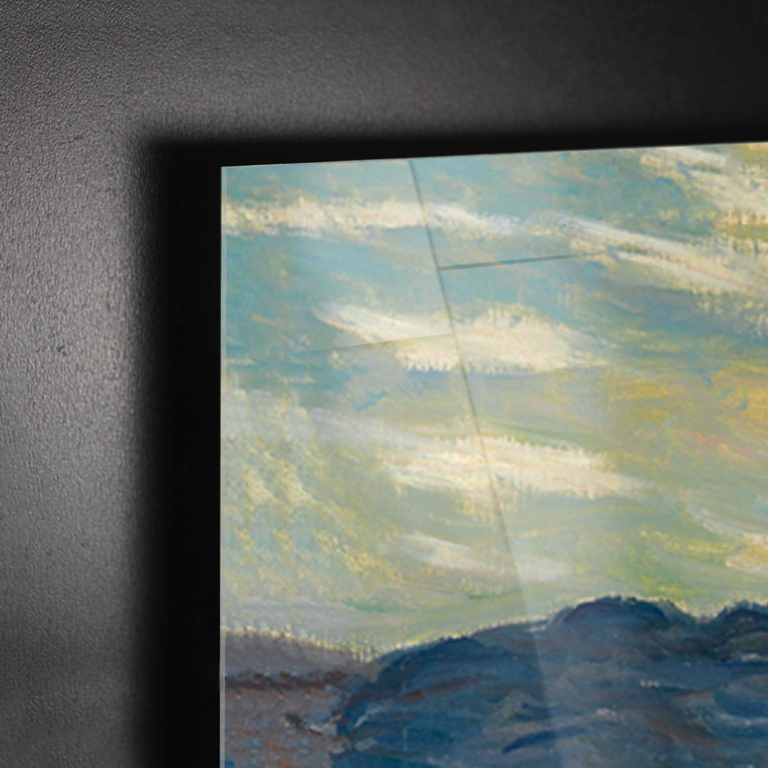Claude Monet Gemälde Auf Leinwand – 100x70 Cm, „Klippe Im Morgengrauen“, Fertig Zum Aufhängen