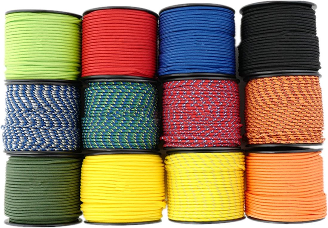 1/8''(3mm) 100ft Diamond Braid Nylon Rope,5 Strands Cord Paracord