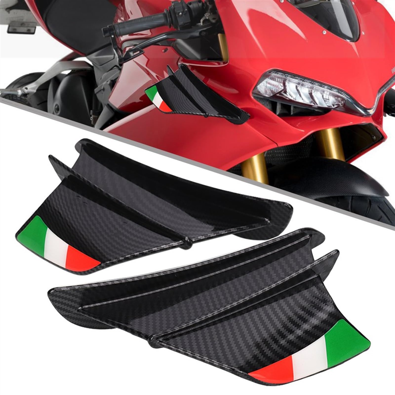 Alerón lateral Alerón Aerodinámico Winglet Motocicleta Para Aprilia TUONO V4 V4R 1000 1100RR Factory ETV1000 RST1000 FUTURA RSV MILLE(5)