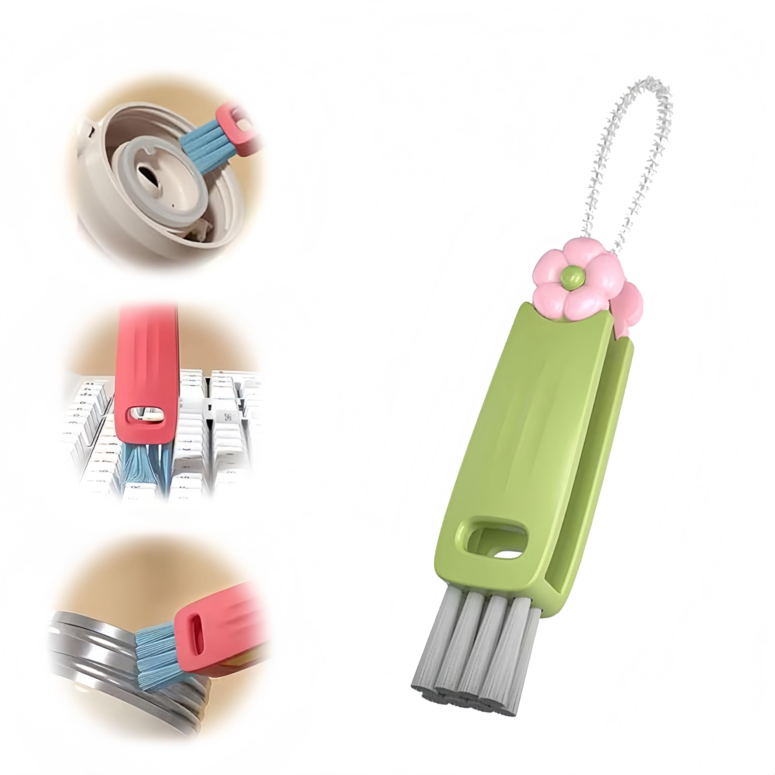 3 in 1 Cup Lid Cleaning Brush, 2026 New Multifunctional Bottle Brush Cup Lid Gap Cleaner,…