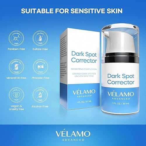 Miniatura 6 de VELAMO ADVANCED Eliminador de manchas oscuras para rostro y cuerpo: suero corrector de manchas oscuras - pecas/melasma/manchas solares/manchas