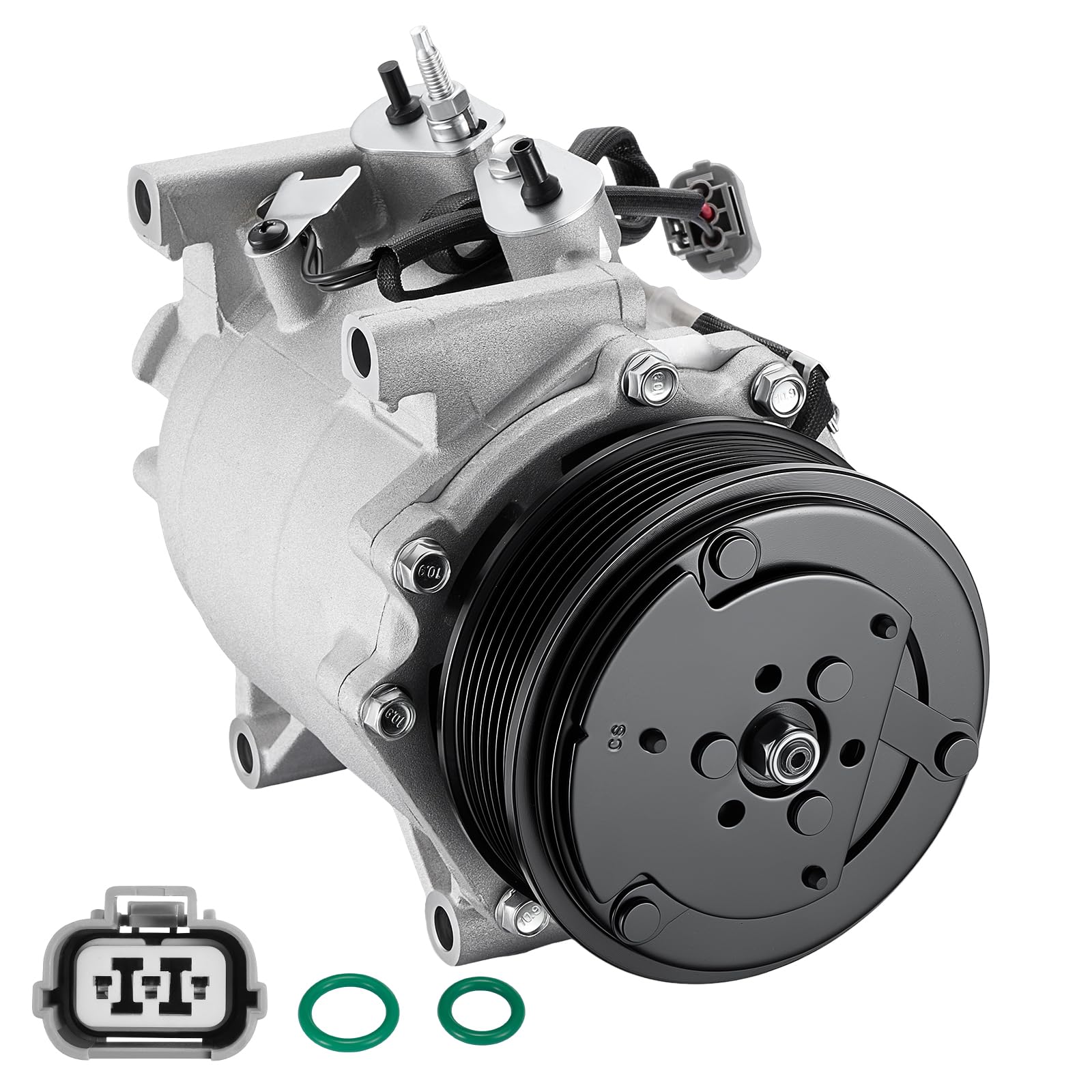 BDFHYK 57886 Air Conditioning AC Compressor with Clutch Compatible with Acura TSX 2004-2008 2.4L L4, Gas, Replaces 5512348, 58886