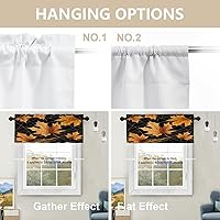 Vista 1071 de Cenefas de cocina modernas con patrón de cobre marrón dorado para ventanas, cenefas opacas abstractas de marcas de arañazos y cortinas opacas