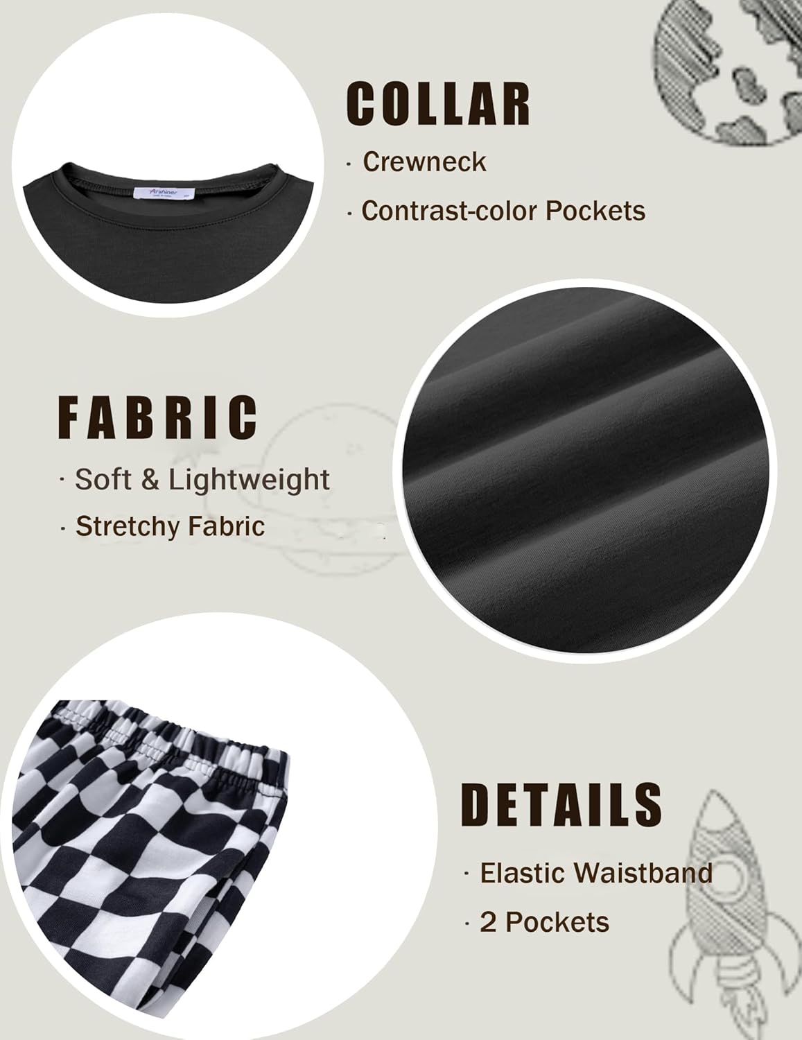 Arshiner Boys Fall Clothes Set Long Sleeve Pullover T-Shirt & Jogger Pants Casual Outfits for 5-13 Years Kids - Image 6