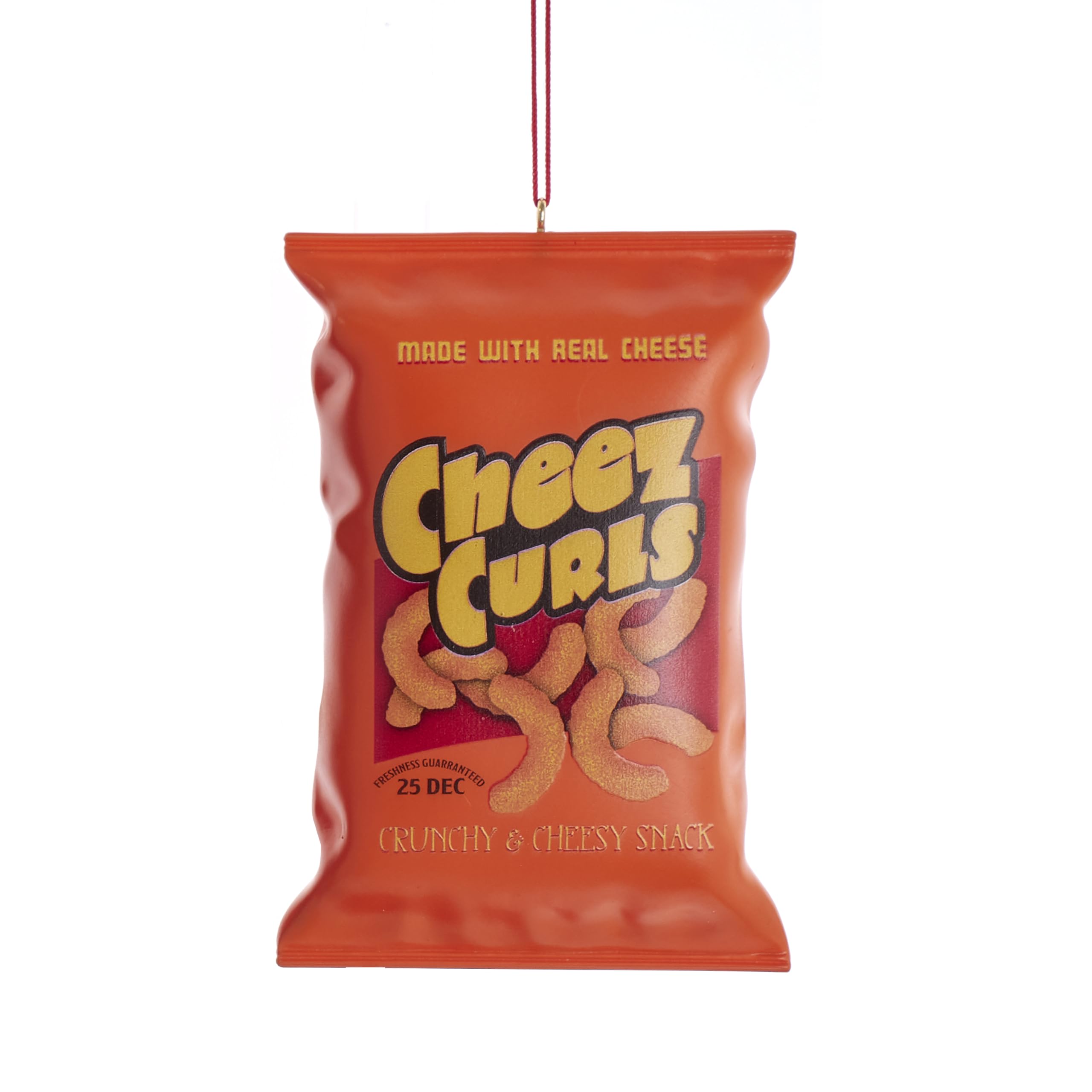 Sac à fromage orange Kurt Adler décoration 10,8 cm pour un Noël traditionnel