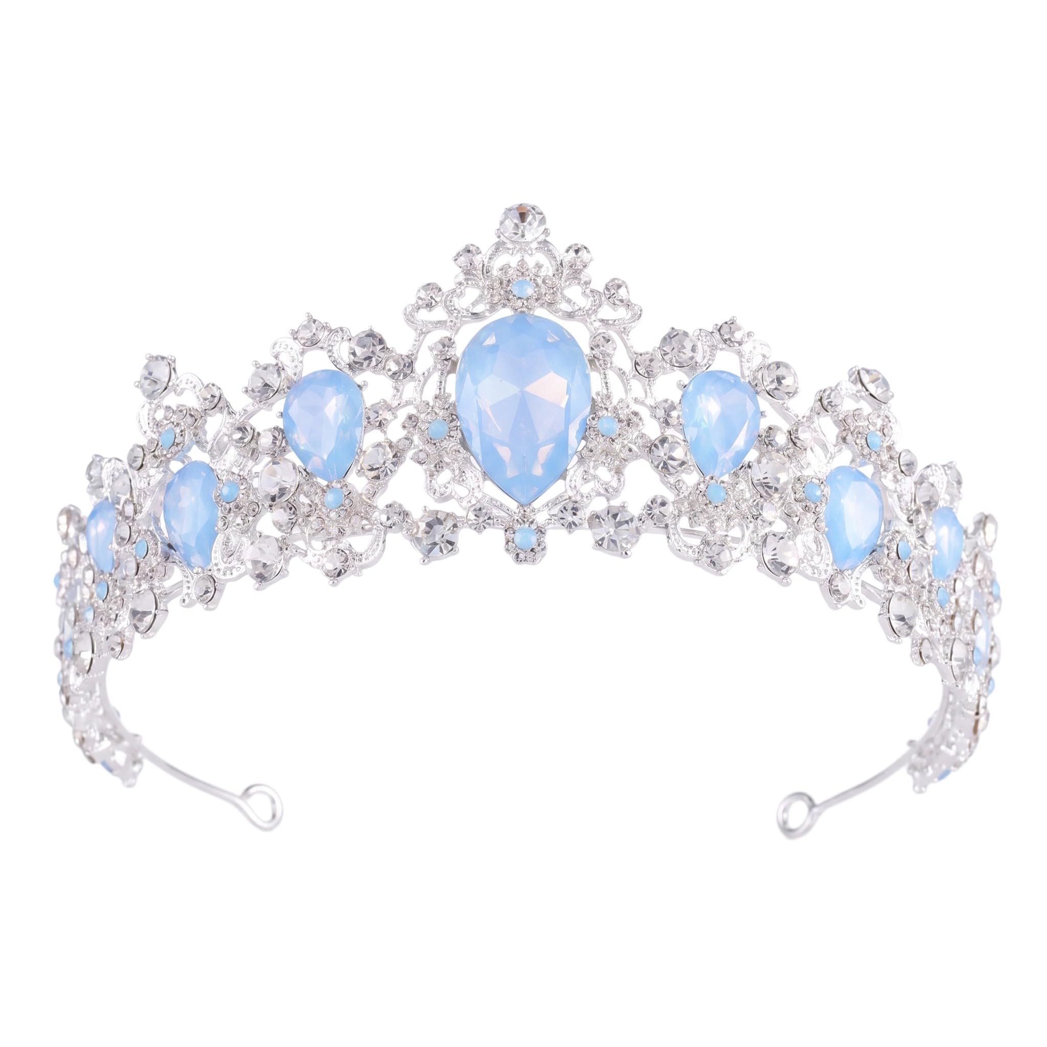 Kamirola Corona barroca de reina, corona de novia con diamantes de imitación y tiaras de cristal para cumpleaños, graduación, concurso, fiesta, Halloween, Navidad (TR05)