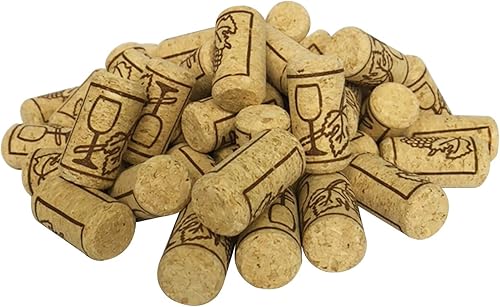 #8 corchos de vino naturales (tamaño 7/8" x 1 3/4") bolsa de 50 mejores para vino casero y artes de bricolaje.