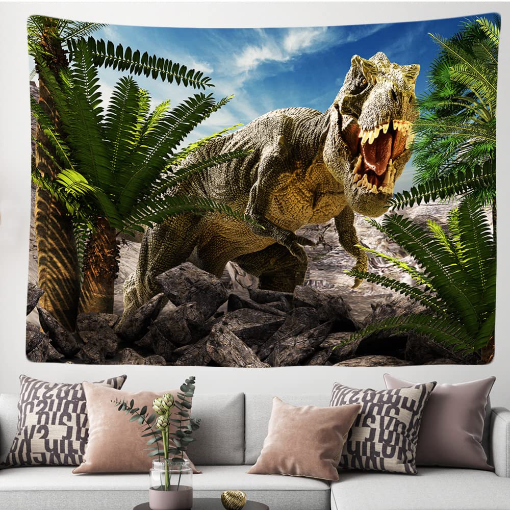 Ulticool, Decorative Wall Tapestry Bedroom, Dinosaur T-Rex, 200 x 150 cm Large, Fabric Wallpaper, Tapestry Aesthetic Wall - Image 3