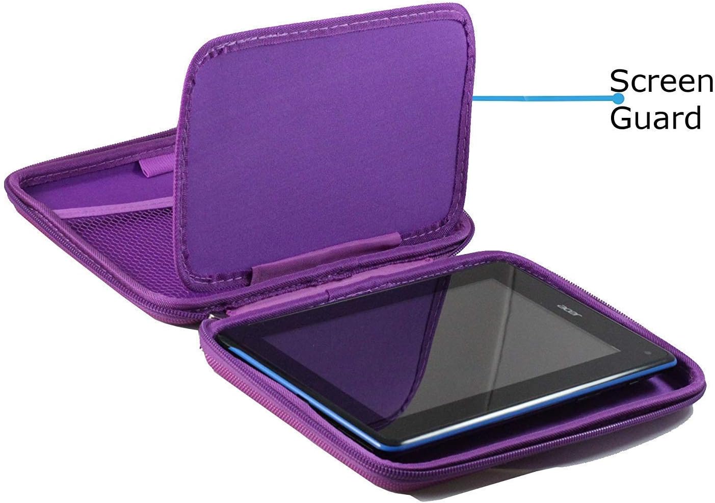 Navitech Purple Hard Protective EVA Case Cover Compatible with Wacom CTH-480S-S Intuos Pen Tablet
