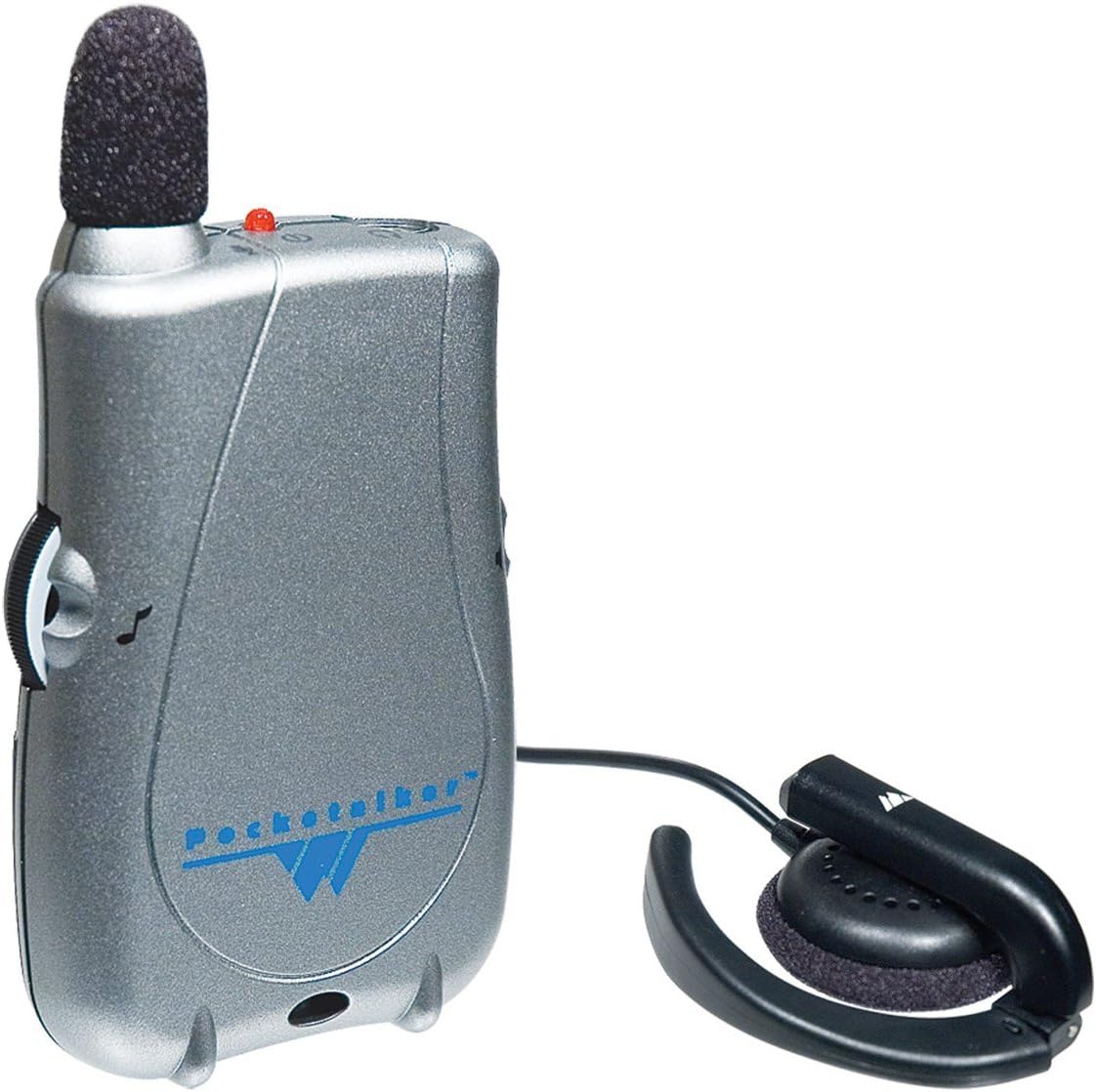 Williams Sound PKT D1 E08 Pocketalker Ultra with Wide-range Earphone, 200 hours of battery life, Adjustable tone and volume control, Accommodates a variety of earphone and headphone options