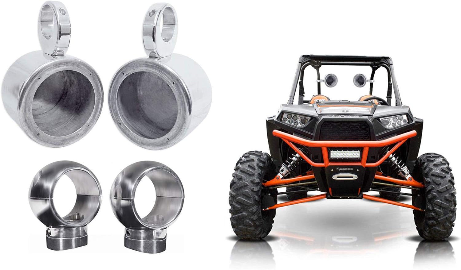 Rockville MAC525S Bundle: Par de Parlantes Wakeboard 5.25" y Soportes