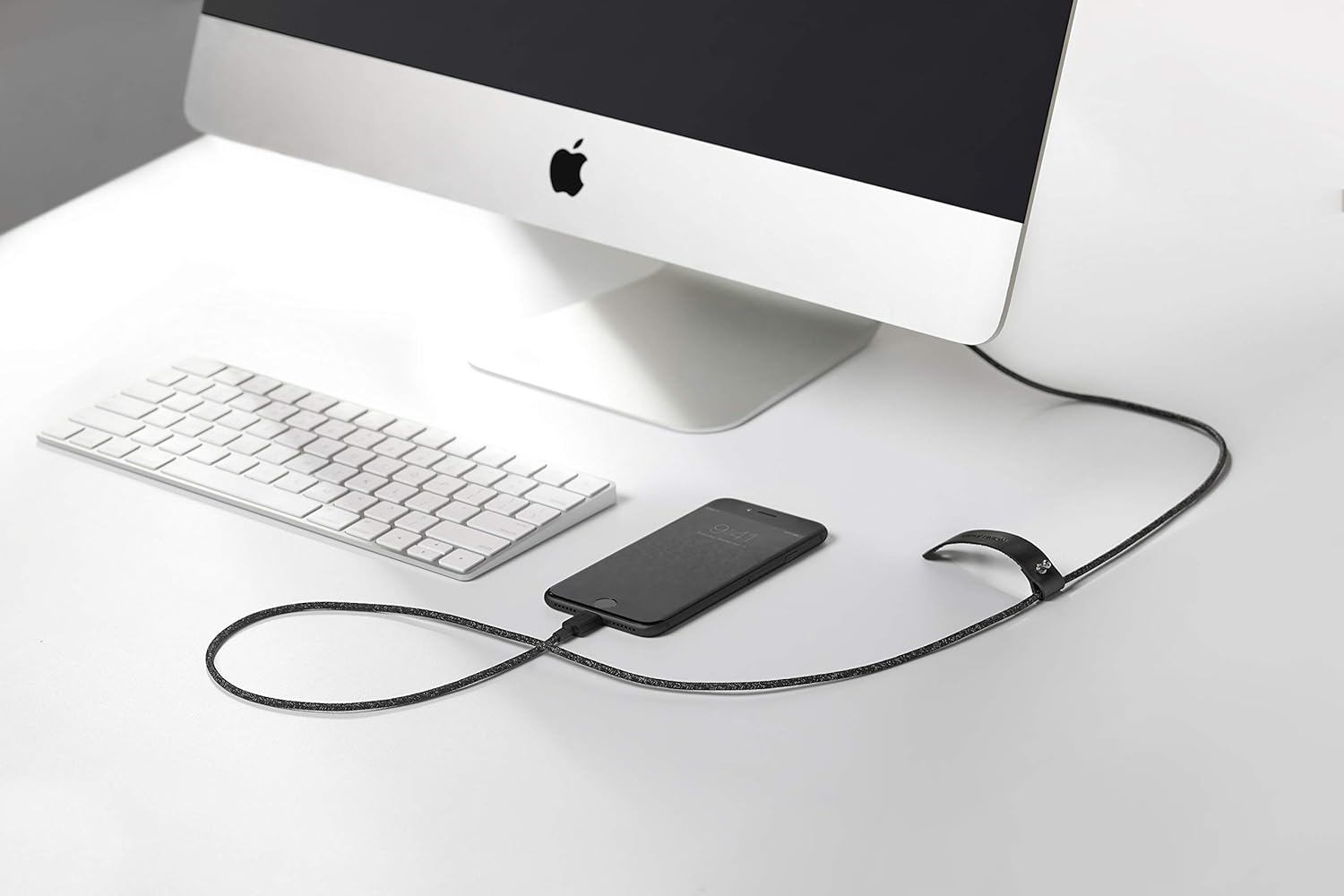 Native Union Belt Cable USB-A to Lightning - 4ft Ultra-Strong Reinforced [MFi Certified] Durable Charging Cable with Leather Strap Compatible with iPhone 14, iPhone 13, iPhone 12 and Earlier (Cosmos)