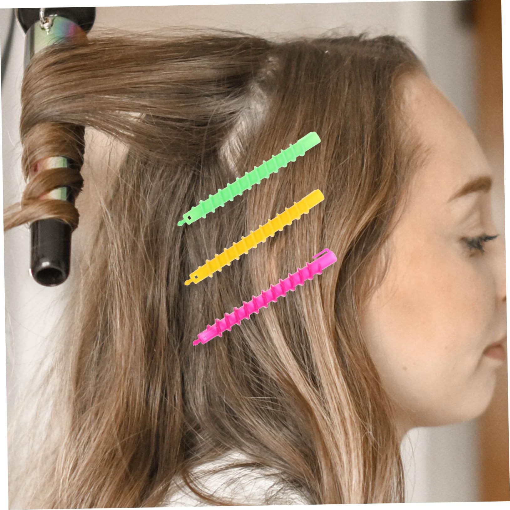 minkissy Varillas de Permanente en Espiral Herramienta de Peluquería ABS para Rizar el Cabello, Rodillos de Pelo 100 Unidades