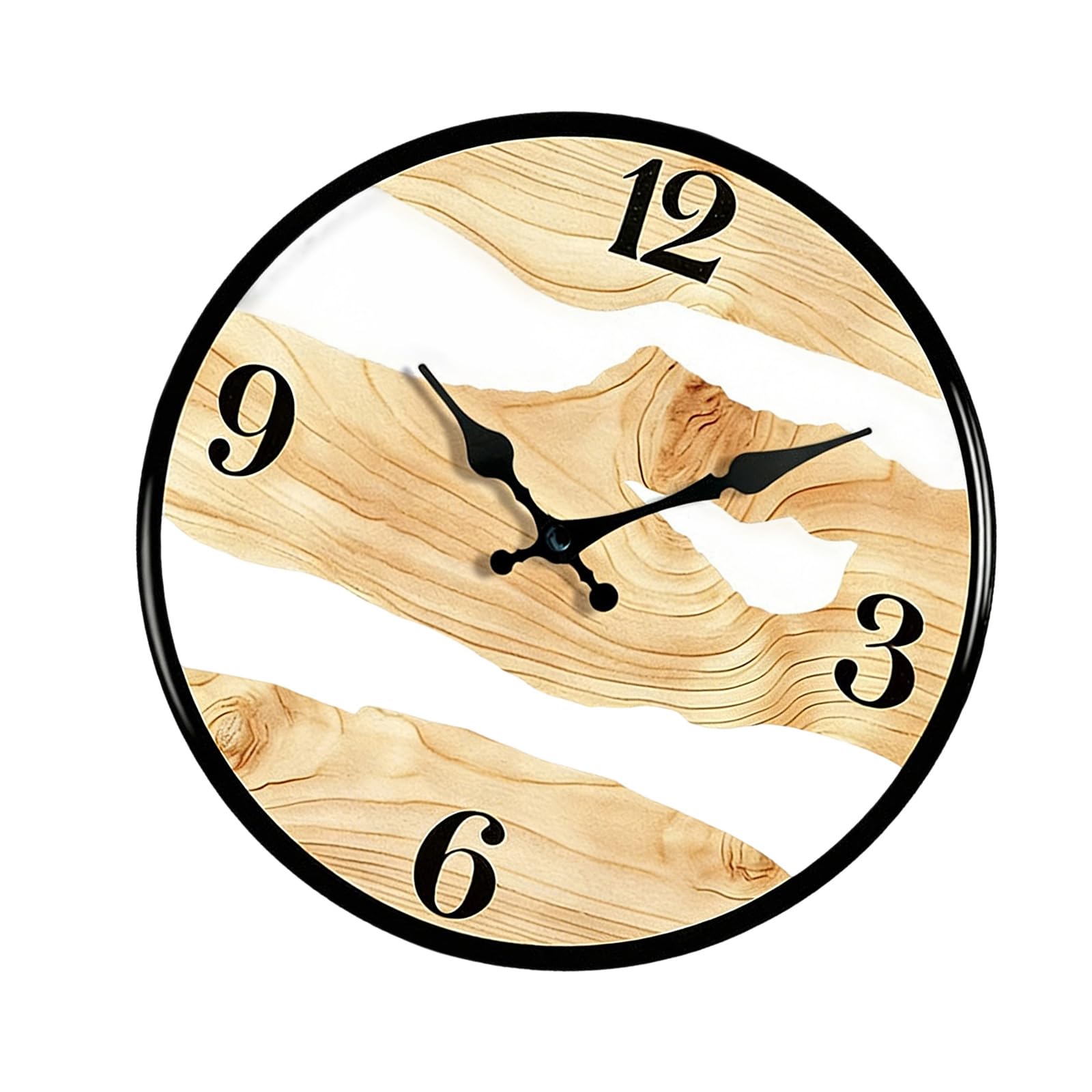 Kaeltsyn Decorative Wall Clock, Battery Operated Clock Silents None Ticking Clocks Farmhouses, Kitchen, Bedroom, Bathroom Decors Silents Battery Operated None Ticking