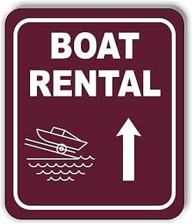 BOAT RENTAL DIRECTIONAL UPWARD ARROW CAMPING Aluminum Composite Outdoor Sign 20" x24"