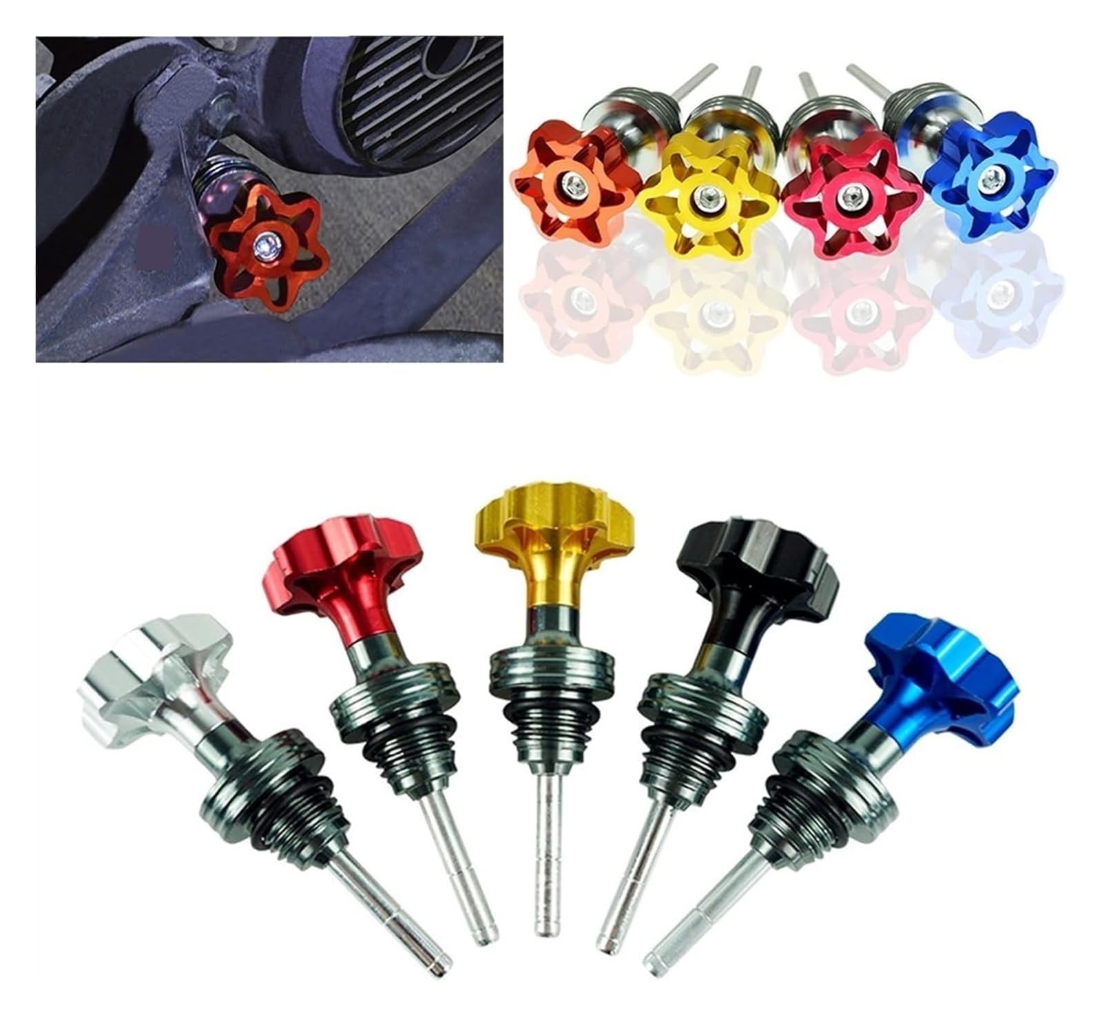 Bouchon De Réservoir D'Huile De Moto | Couvercle De Bouchon Avec Jauge De Température, De Remplissage D'Huile Moto,Pour Mécaniciens Motards Passionnés Ateliers Réparation Navetteurs