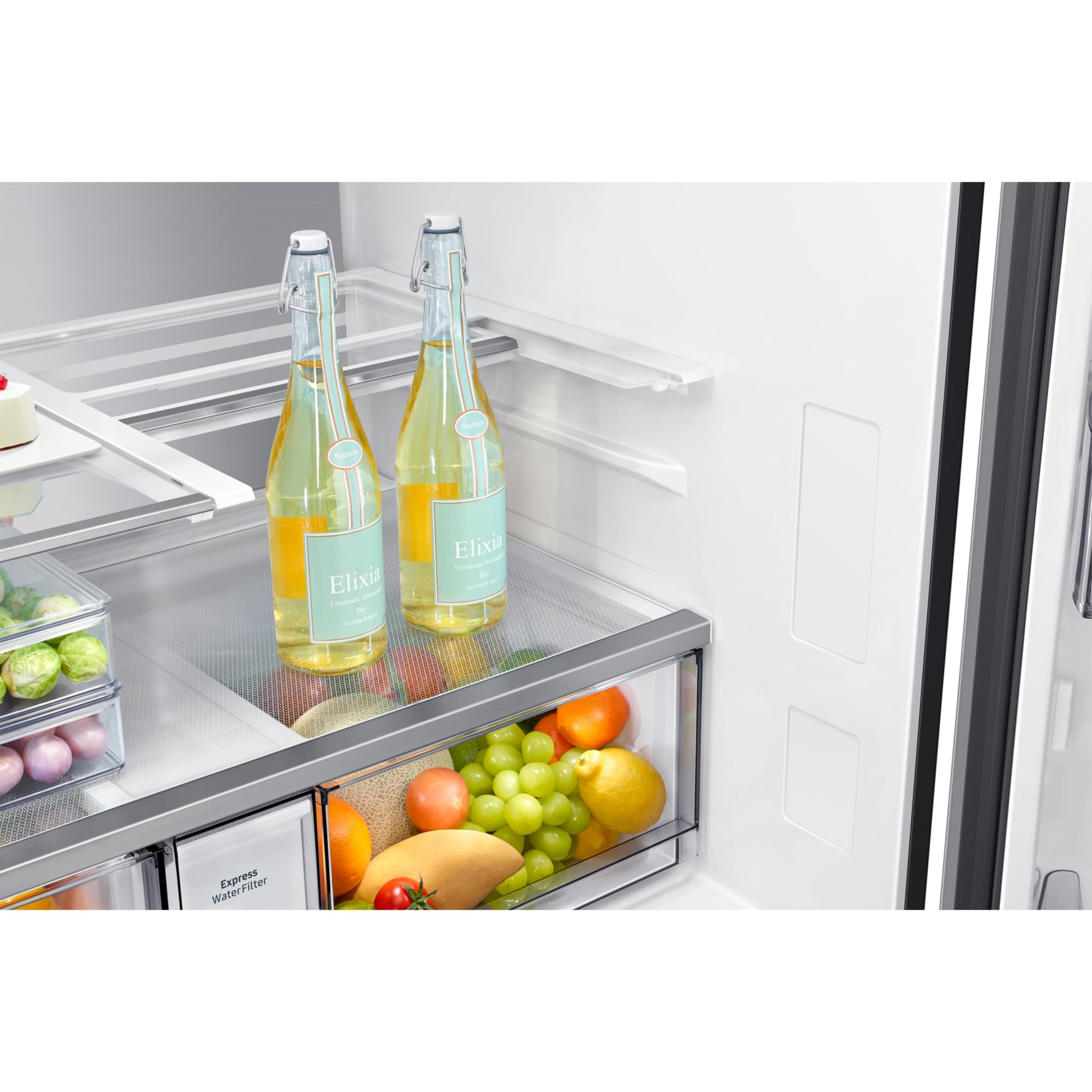 Samsung Réfrigérateur 4 Portes Family Hub AI, Avec AI Vision Inside, Wifi+AI Energy Mode, Centre de Boissons, Dos Métallique, 636 L