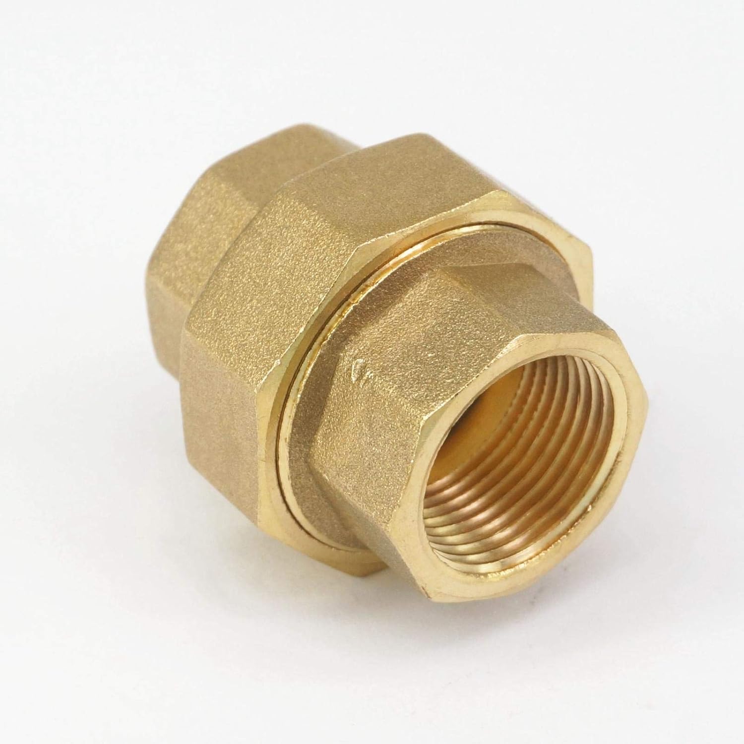 Pipe Fittings, Brass Pipe Union Connector Coupling 3/4" BSP Female Thread Plumbing Fittings Water Air Fuel Oil