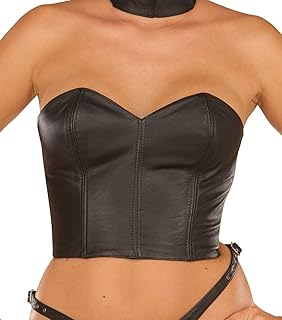 Leda Pol – Piel cordones Corpiño/Front Peluche Negro
