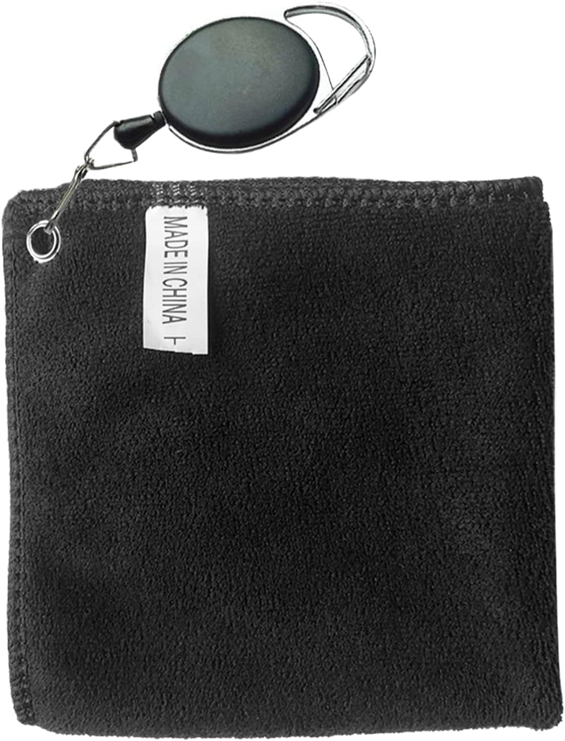 Golf Ball Towel - Fine Fiber Microfiber Cloth with Retractable Clip, Design, Sweat Absorbent, Quick Drying | Portable Gloves for Sports, Cycling, Fitness,