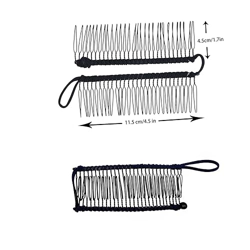 Miniatura 2 de Pinza elástica para el pelo de plátano, herramienta de peine para cabello grueso y fino, rizado, elástico y ajustable, decorativo, resistente y