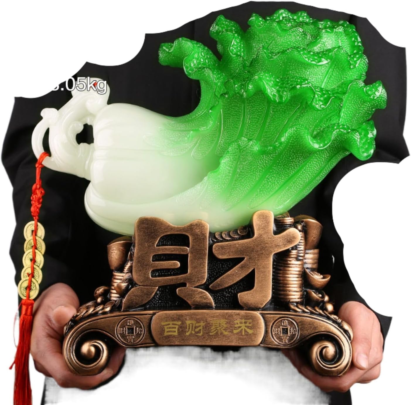 玉白菜摆件 家居玄关装饰工艺品招财客厅 Living Room Office Bedroom Ornaments 电视柜酒柜店铺开业礼品 - U1064