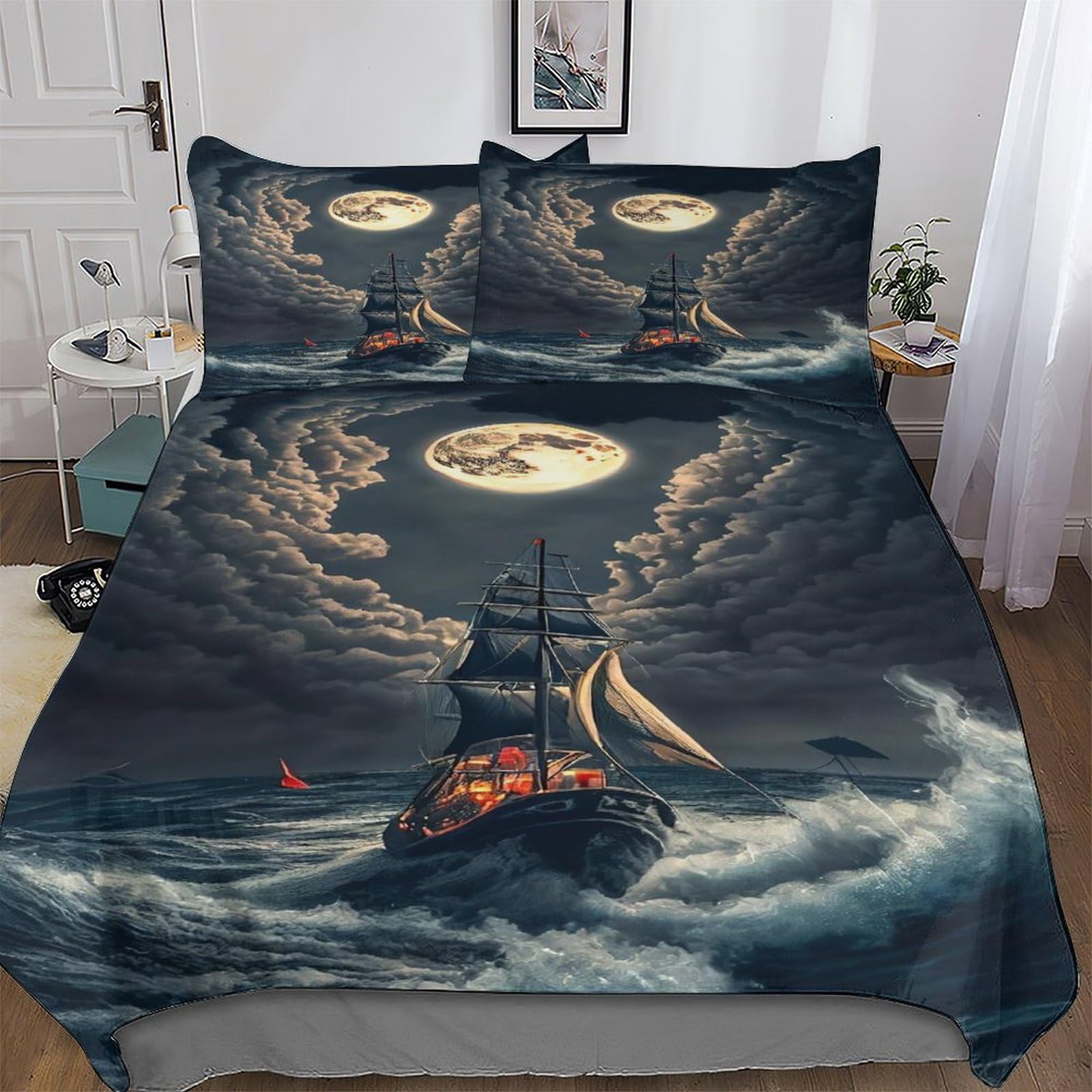 Parure de lit pirate 3 pièces cadeau idéal pour anniversaire ado et king