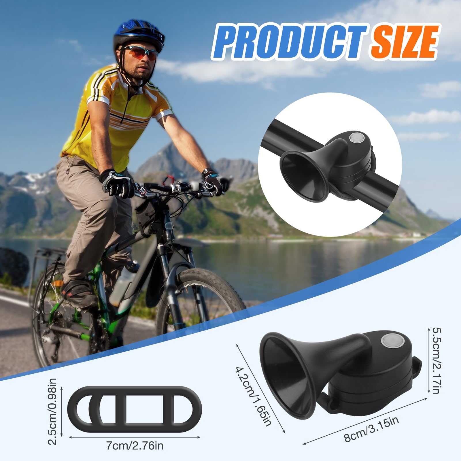 Campanello Bici 120 Db, Clacson Bici Impermeabile IPX4