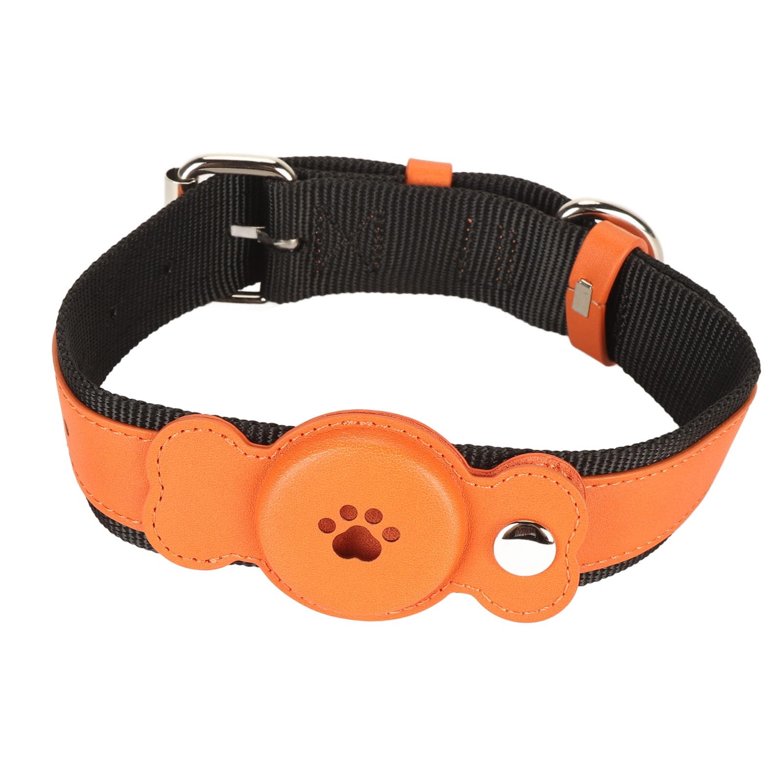 Collier pour chien en cuir souple orange haute qualité et durable