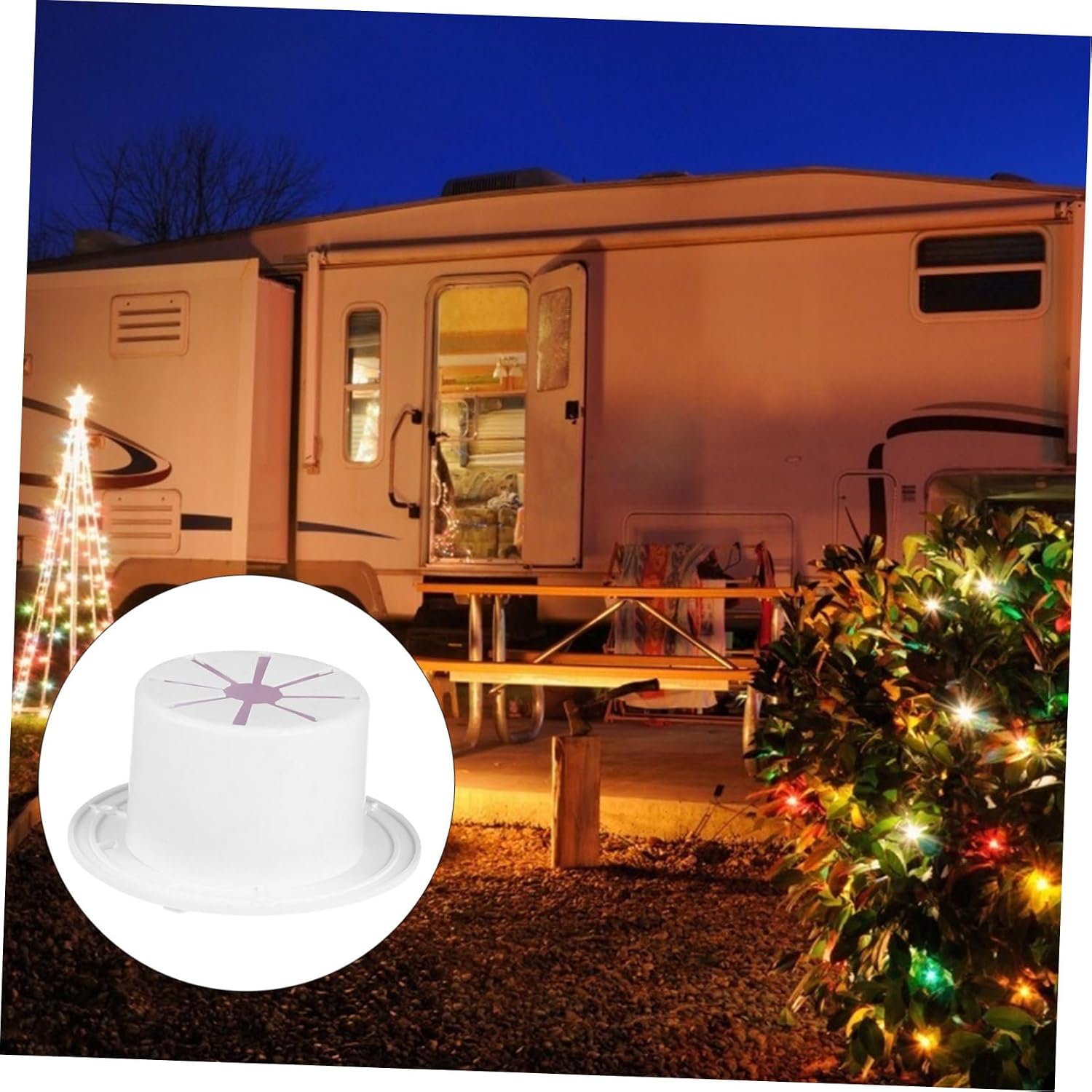 GANAZONO Round Electric Cable Hatch for Rvs Electrical Cord Cover for Travel Trailers Easy Installation Protects and Weather Material