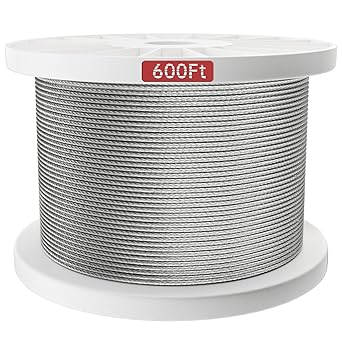 LEXININ 164 Feet X 1/8 Inch Stainless Steel Cable Wire Rope, 3mm Aircraft Cable For Deck Railing, DIY Balustrade, Clothesline, 7x7 Strands - View #9