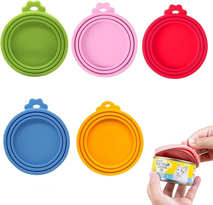 6 Stück Dosendeckel Für Katzenfutter - Mit 6 Löffeln, Mehrweg-Deckel Für Tierfutterdosen