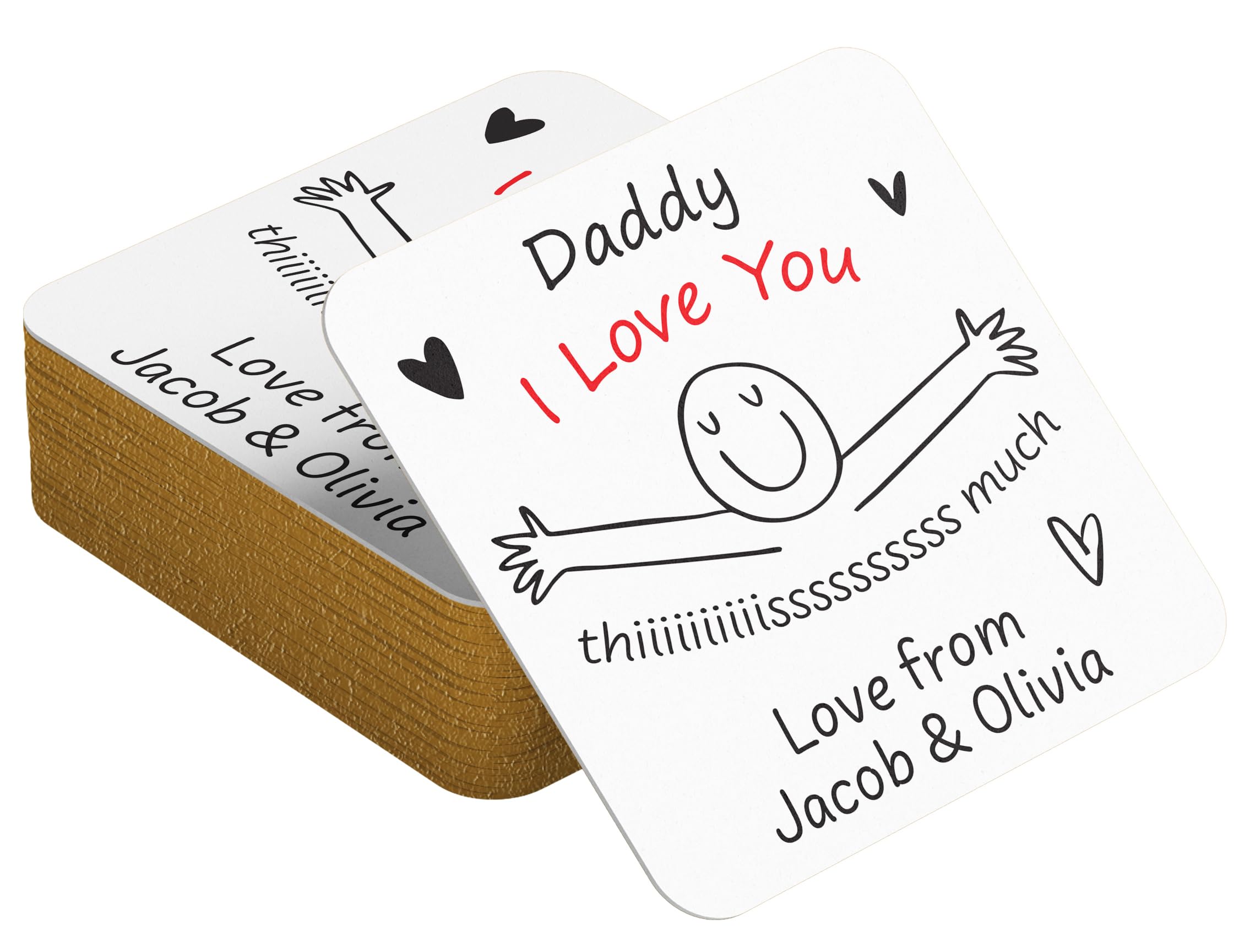 Star Online White Personalised Fathers Day Dad Coasters Daddy I Love This Much Gifts For Dad Drink Coaster For Him Birthday Presents