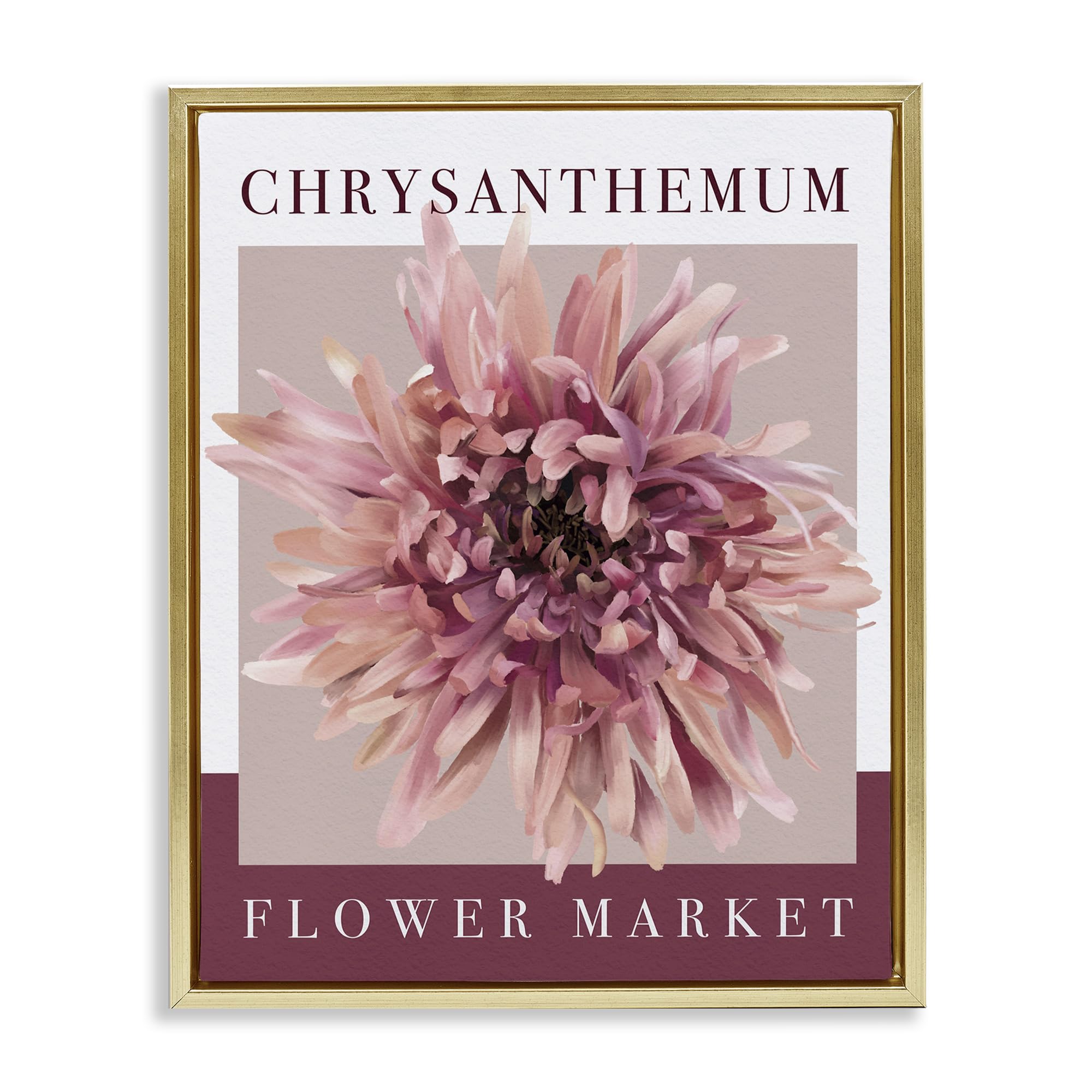 'Chrysanthemum Flower Market'| Floating Frame Canvas Art