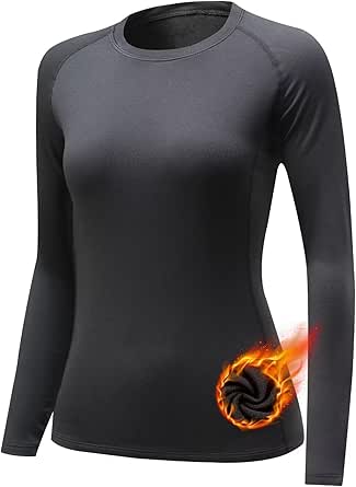 Camicie termiche da donna a maniche lunghe in pile super morbido per donna Intimo termico da donna per la stagione fredda Top Strato base  200000345